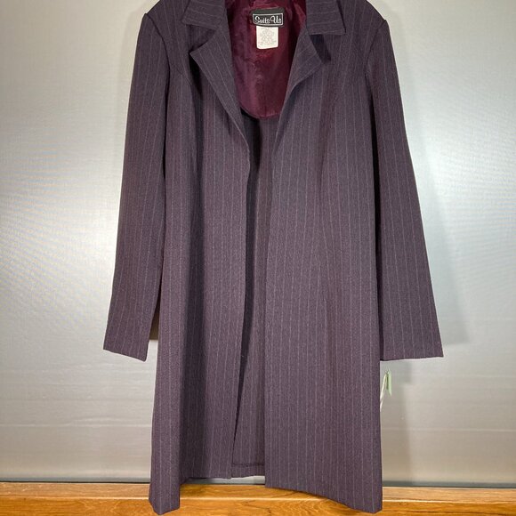 Suits Us Woman’s Two-Piece Purple Dress and Long Jacket, NWT - Picture 4 of 7